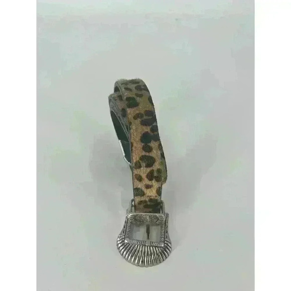 Women's Skinny Animal Print Shimmery Belt Adjustable Statement Chic Belt - Picture 1 of 3